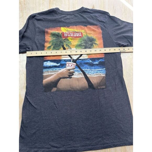 In N Out Burger Mens T Shirt Size L Black Cotton Fast Food American Crew Neck - Picture 6 of 6